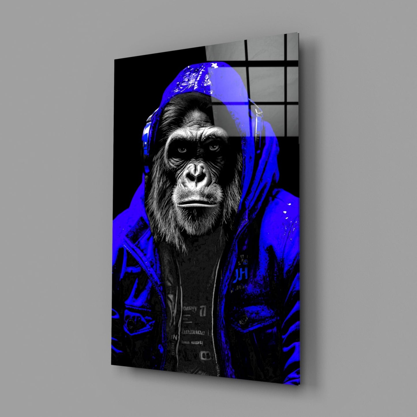 The Ape Glass Wall Art || Designer Collection