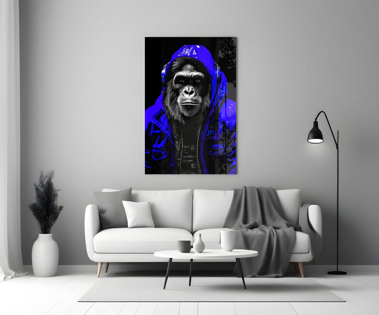 The Ape Glass Wall Art || Designer Collection