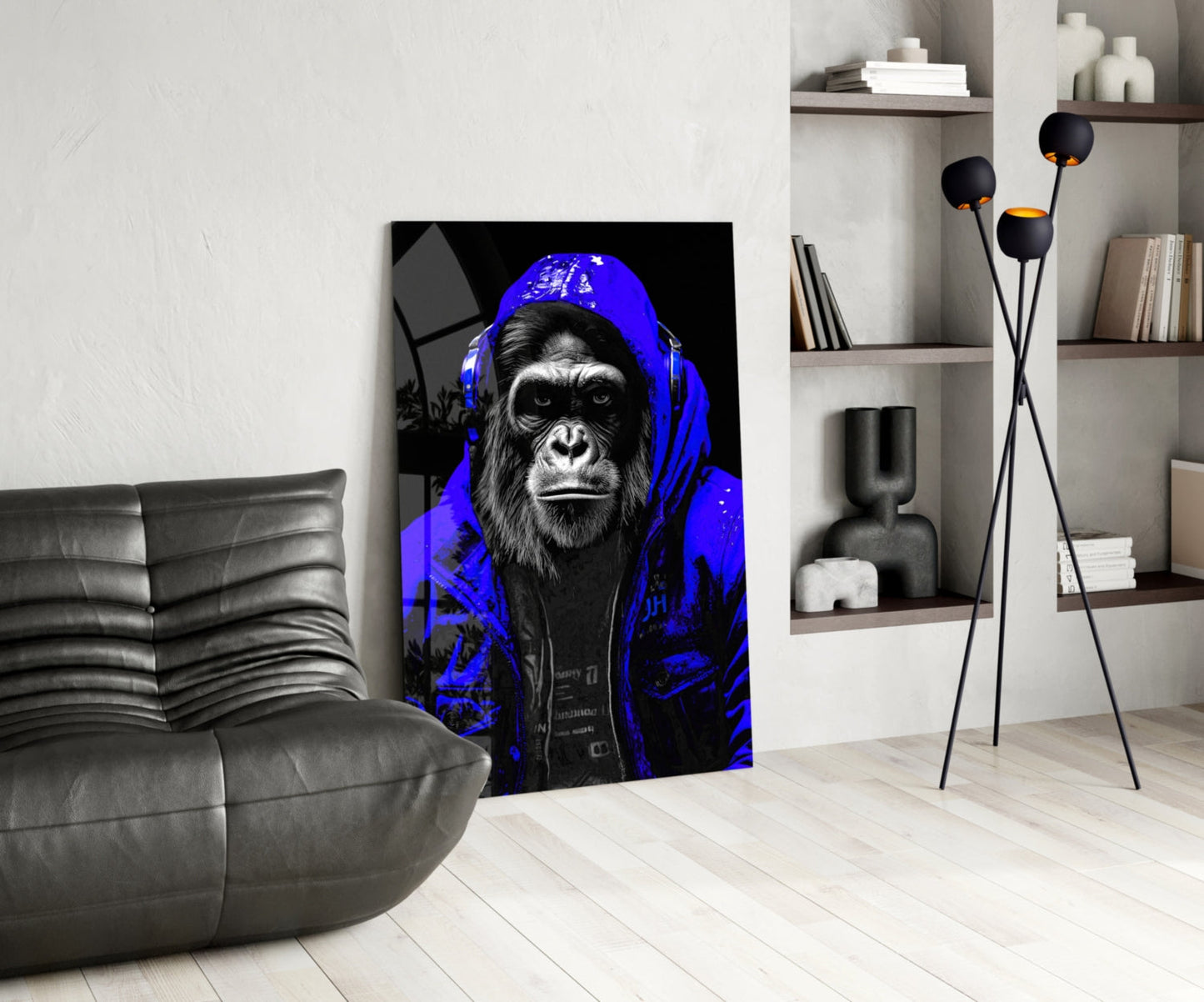 The Ape Glass Wall Art || Designer Collection