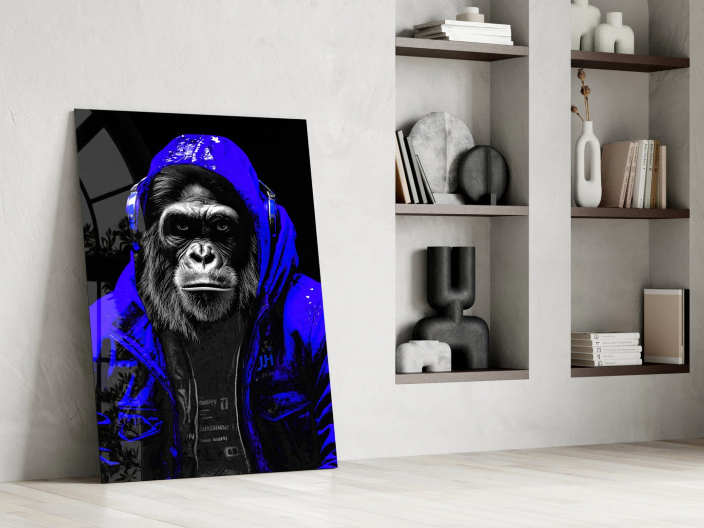 The Ape Glass Wall Art || Designer Collection