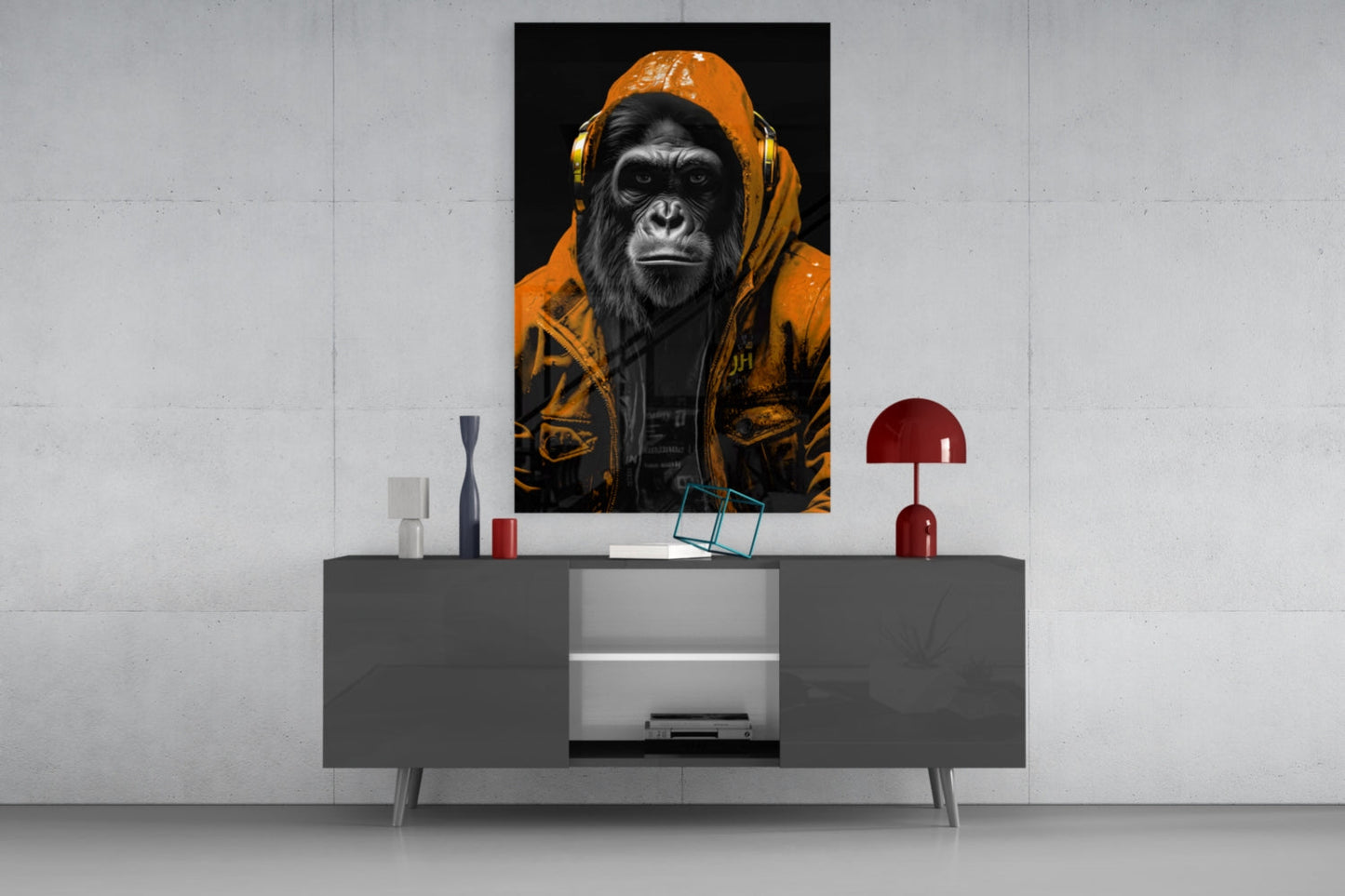 The Ape Glass Wall Art || Designer Collection