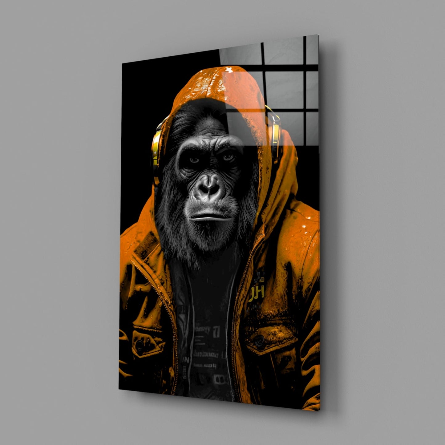 The Ape Glass Wall Art || Designer Collection