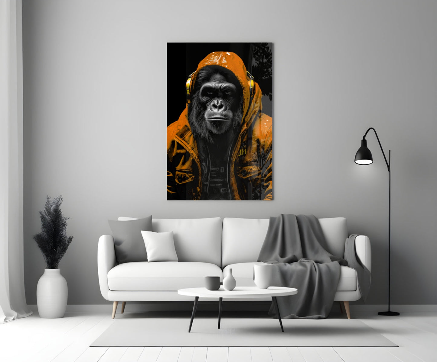 The Ape Glass Wall Art || Designer Collection