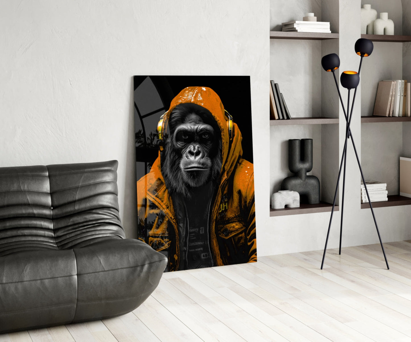 The Ape Glass Wall Art || Designer Collection