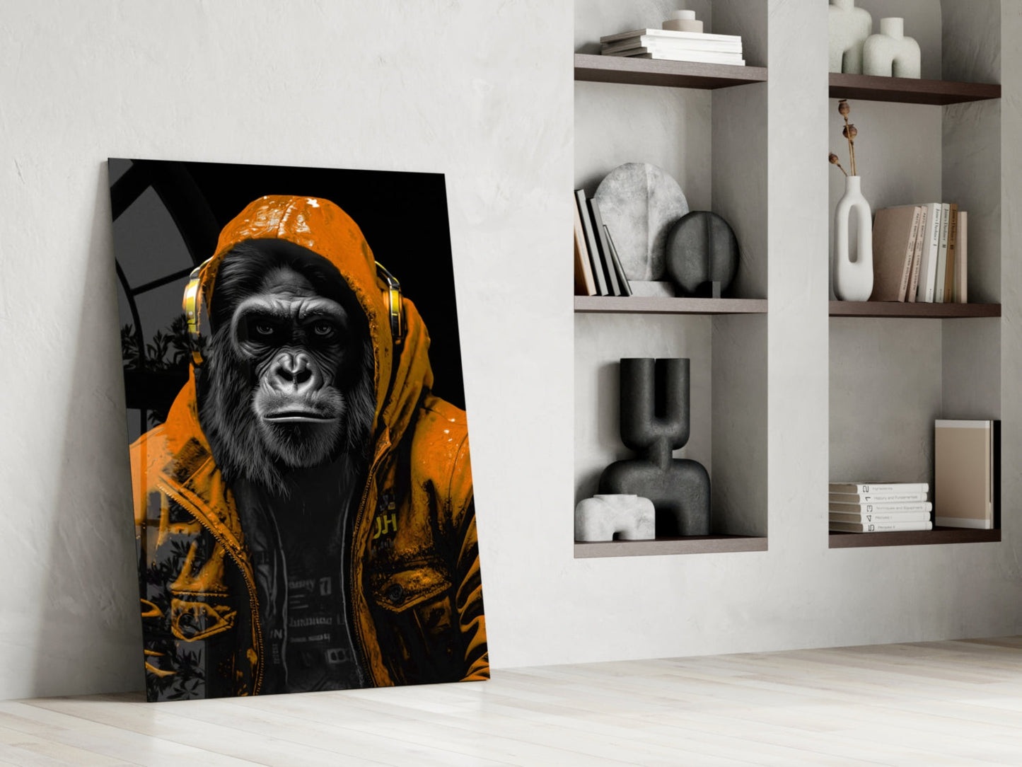 The Ape Glass Wall Art || Designer Collection