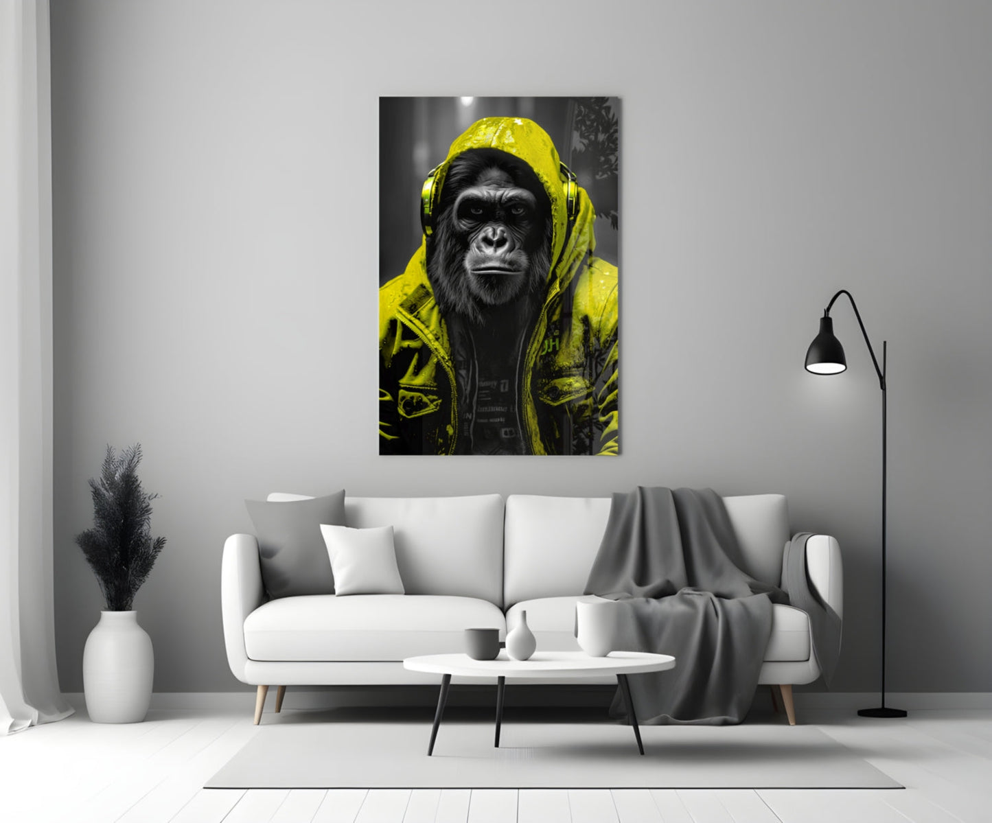 Rebellios Ape  Glass Wall Art || Designer Collection