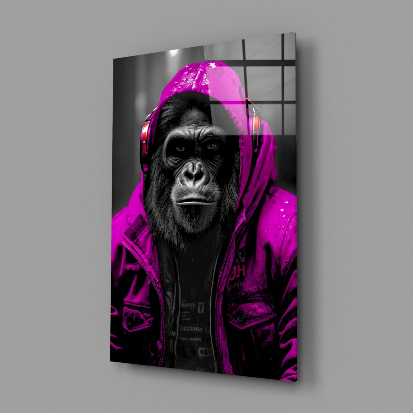 Rebellios Ape  Glass Wall Art || Designer Collection