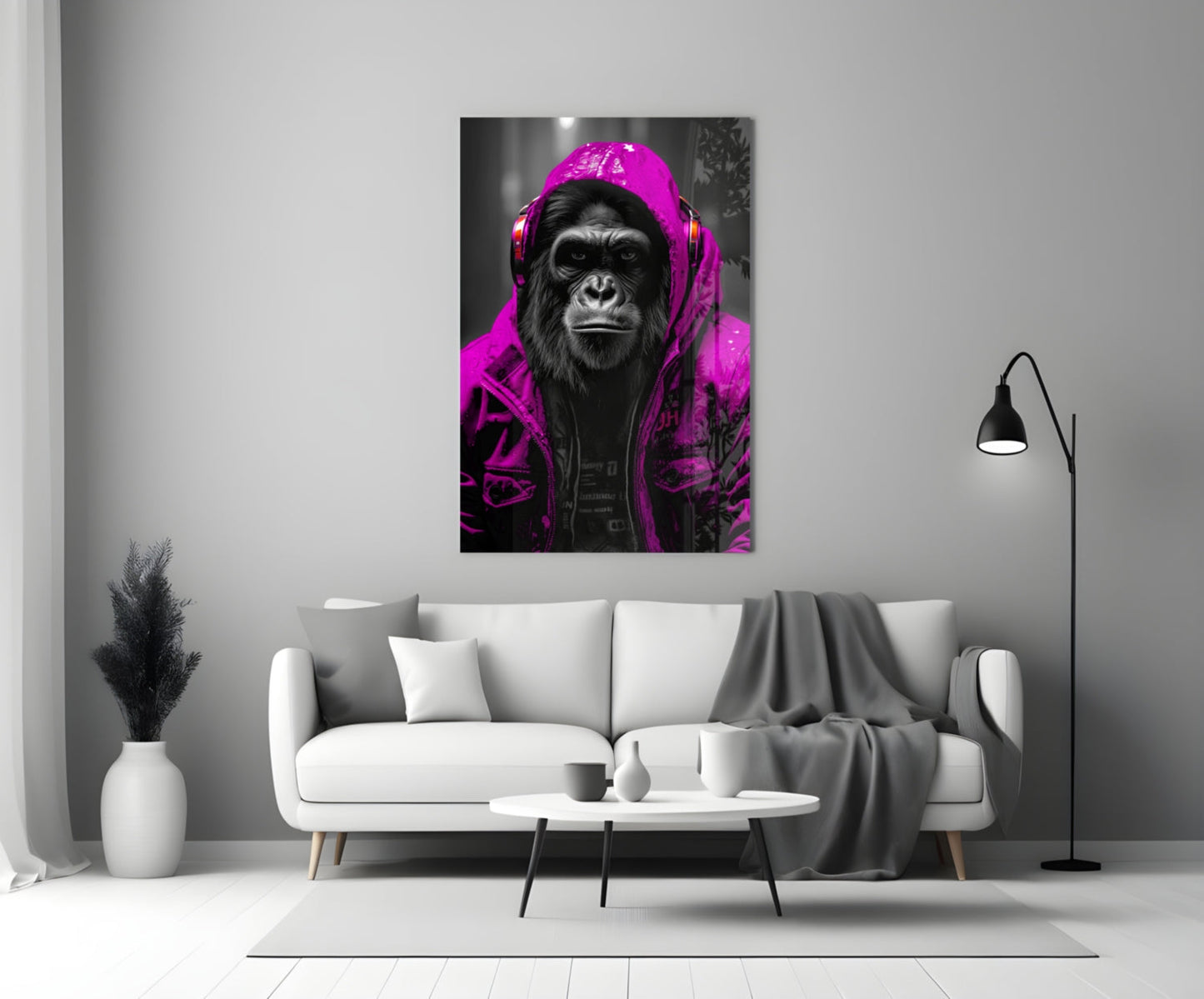 Rebellios Ape  Glass Wall Art || Designer Collection