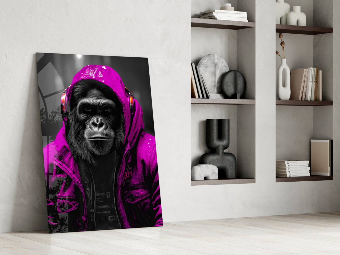 Rebellios Ape  Glass Wall Art || Designer Collection