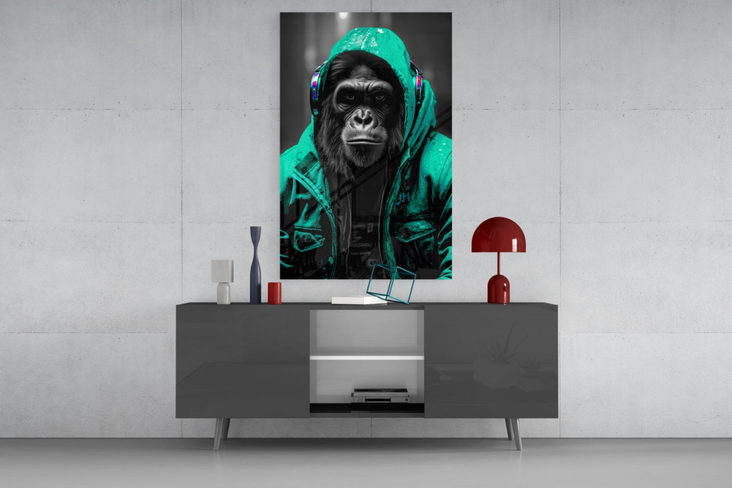 Rebellios Ape  Glass Wall Art || Designer Collection