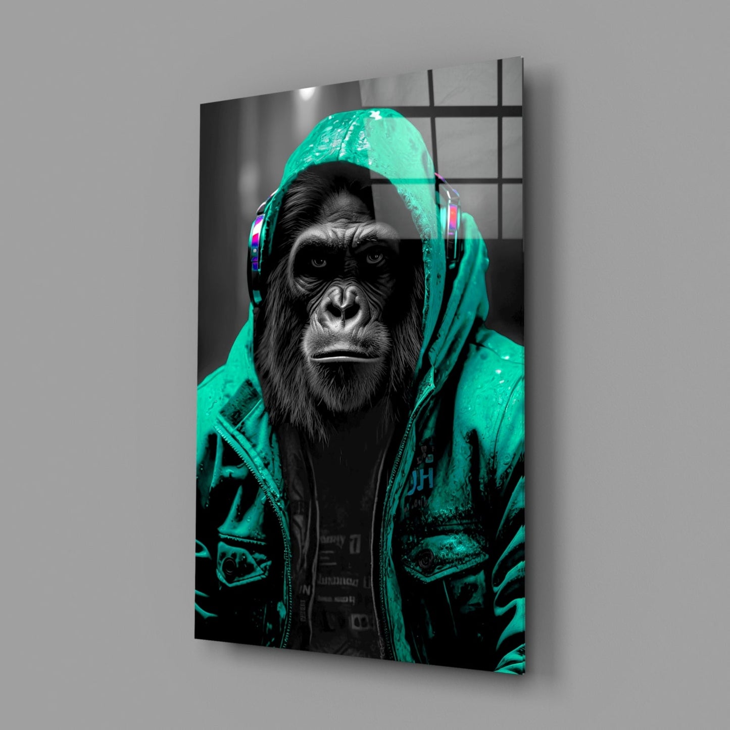 Rebellios Ape  Glass Wall Art || Designer Collection