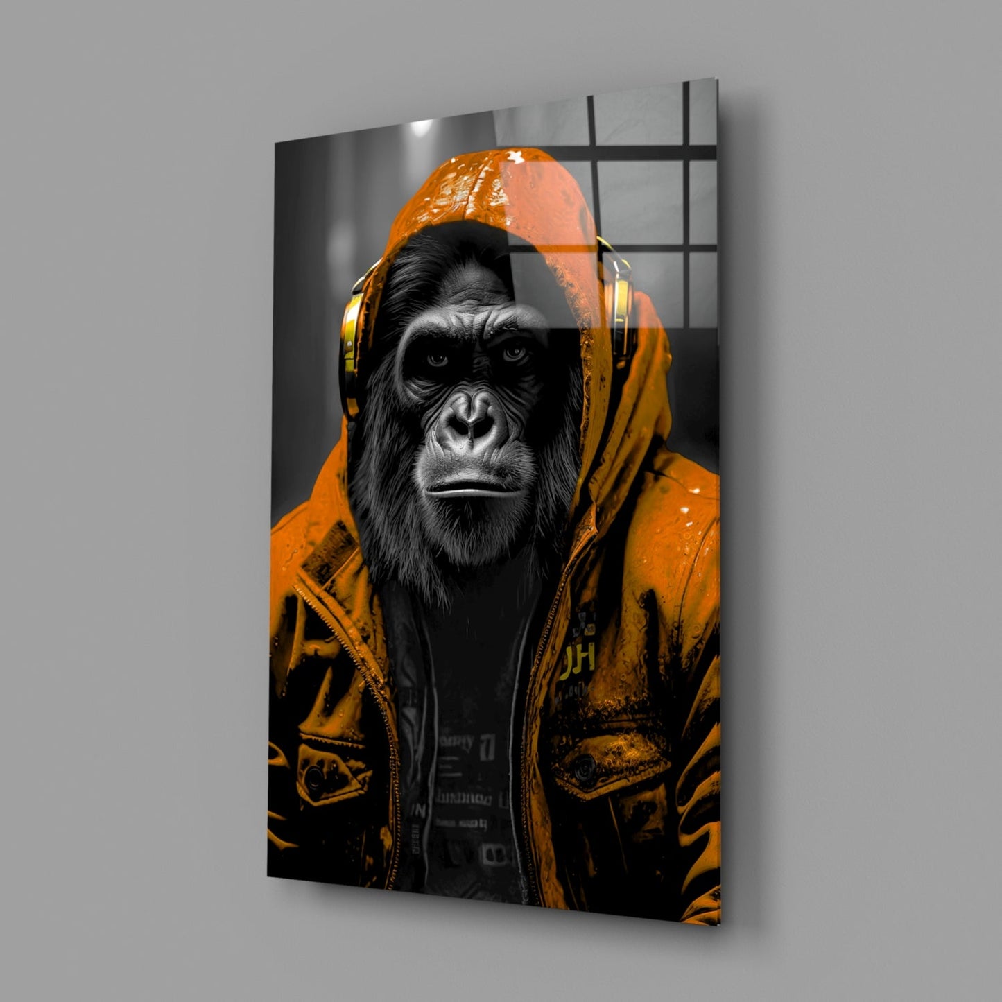 Rebellios Ape  Glass Wall Art || Designer Collection