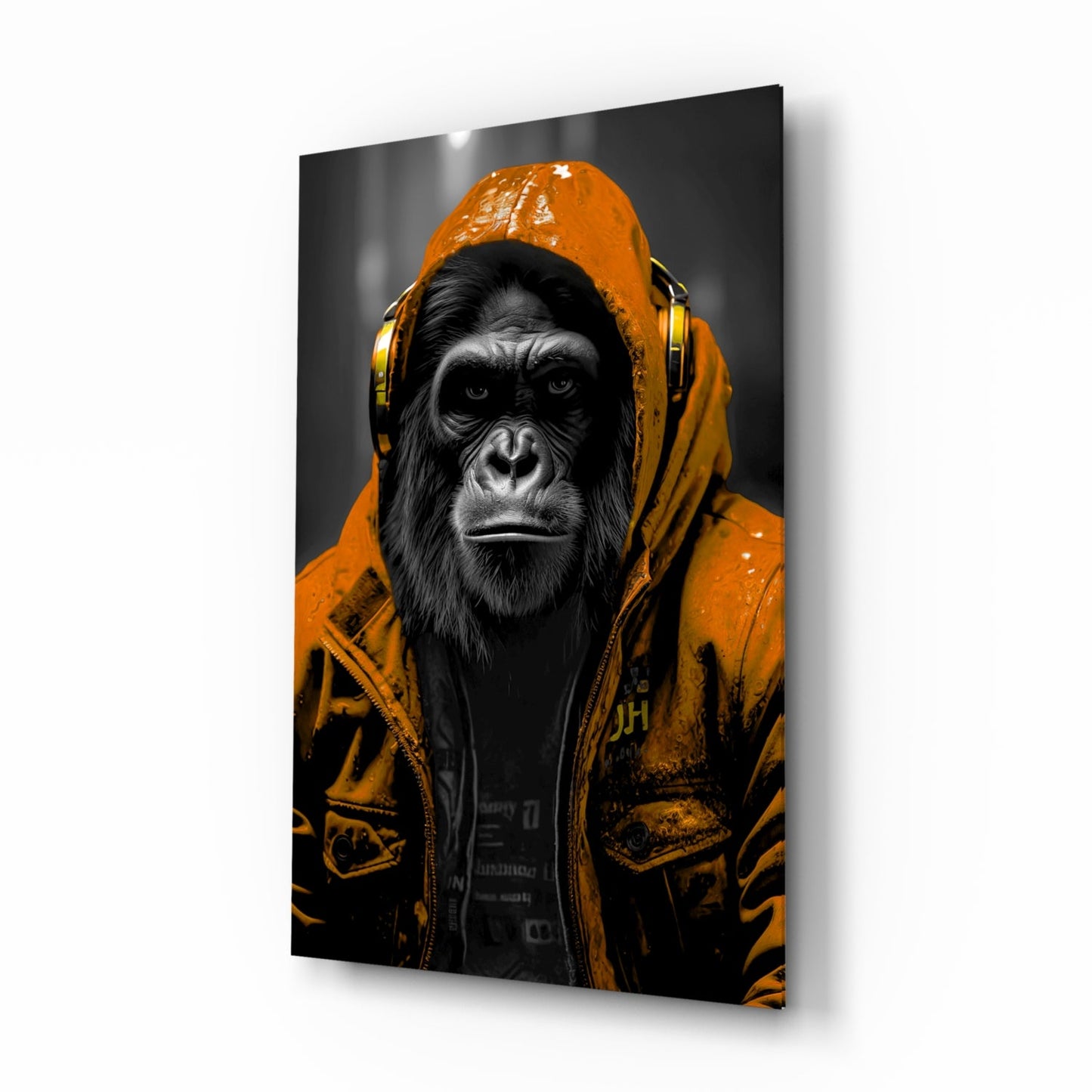 Rebellios Ape  Glass Wall Art || Designer Collection
