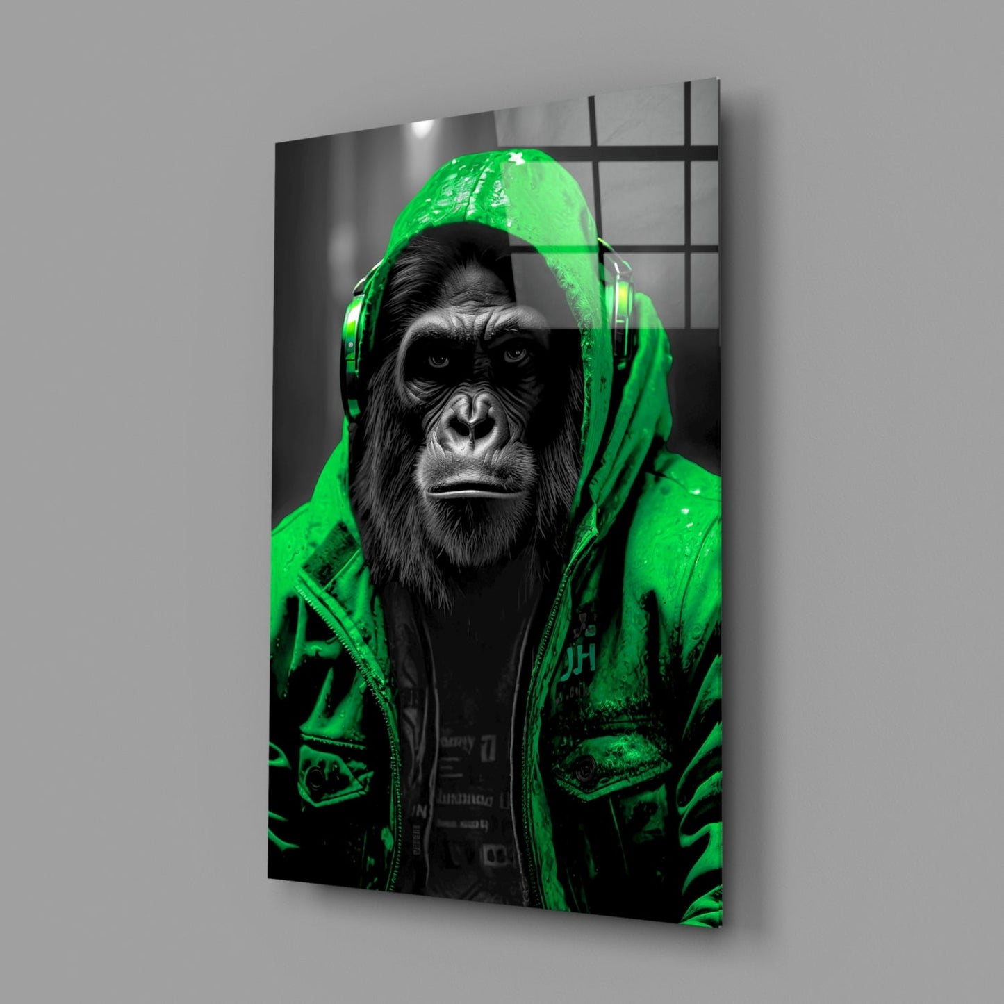 Rebellios Ape  Glass Wall Art || Designer Collection