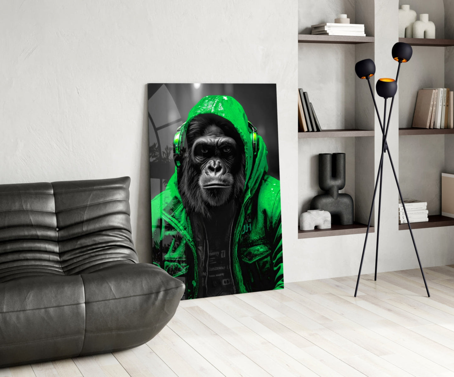 Rebellios Ape  Glass Wall Art || Designer Collection