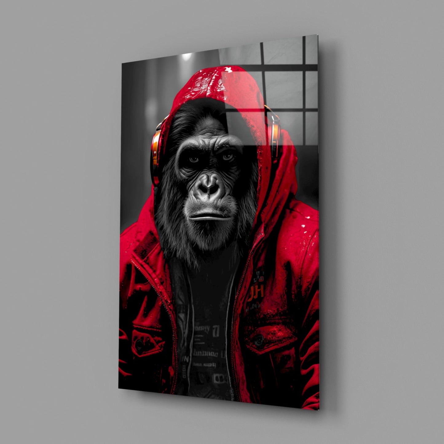 Rebellios Ape  Glass Wall Art || Designer Collection