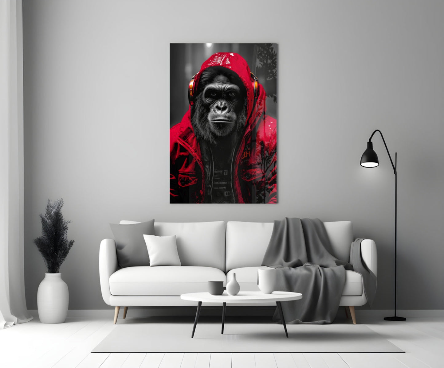 Rebellios Ape  Glass Wall Art || Designer Collection