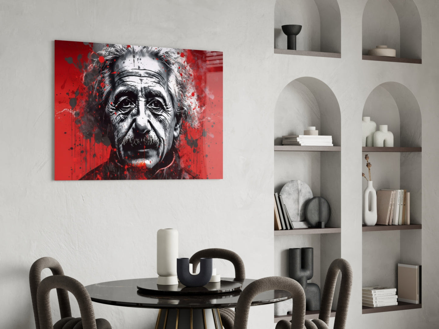 Einstein Glass Wall Art || Designers Collection-4
