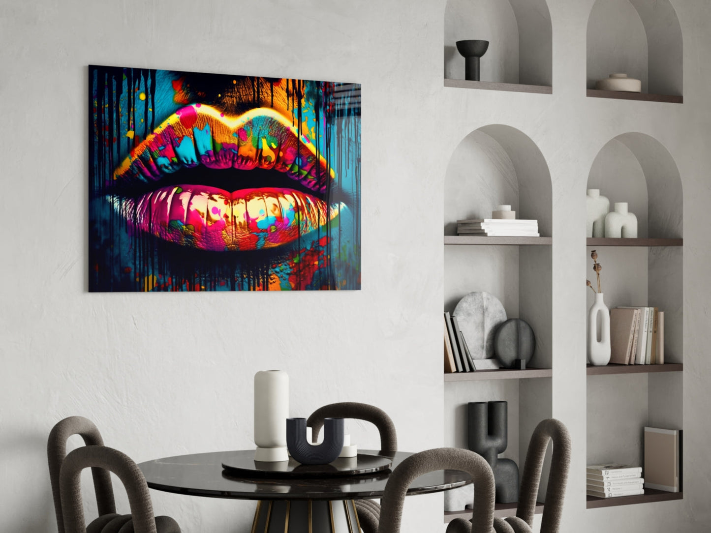 Lips Glass Wall Art || Designer Collection-4