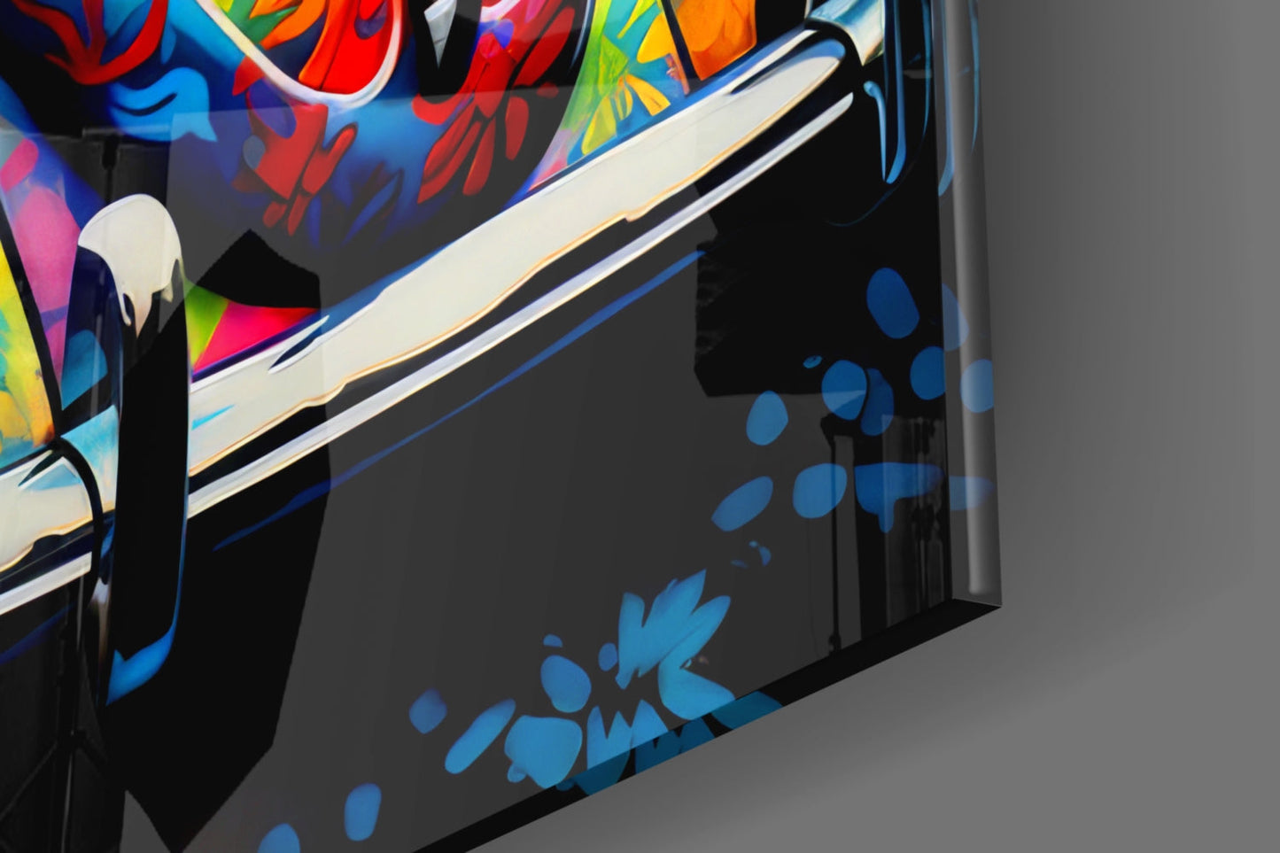 Flowering VW Glass Wall Art || Designer Collection