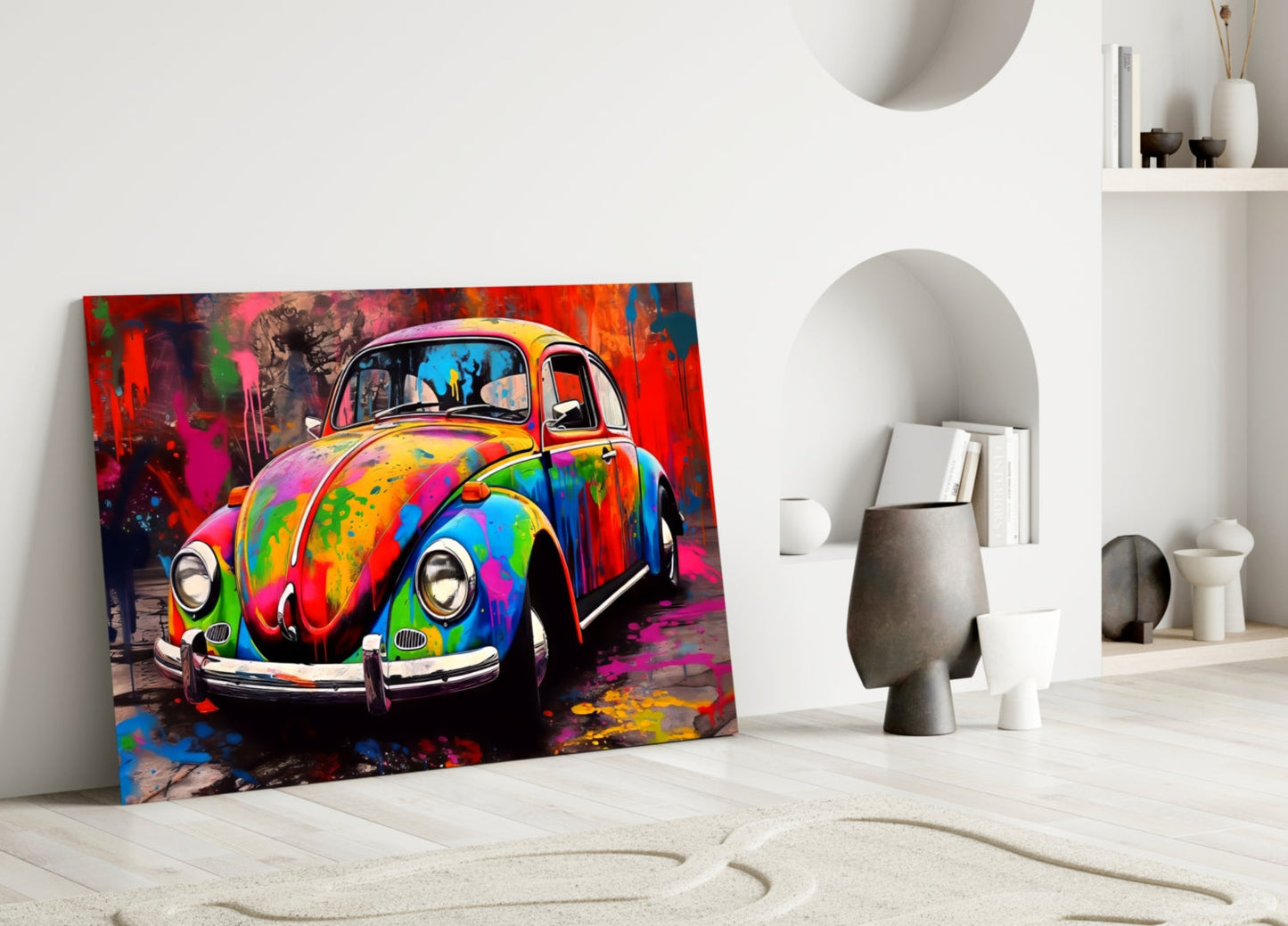 Colorful VW Glass Wall Art || Designer Collection