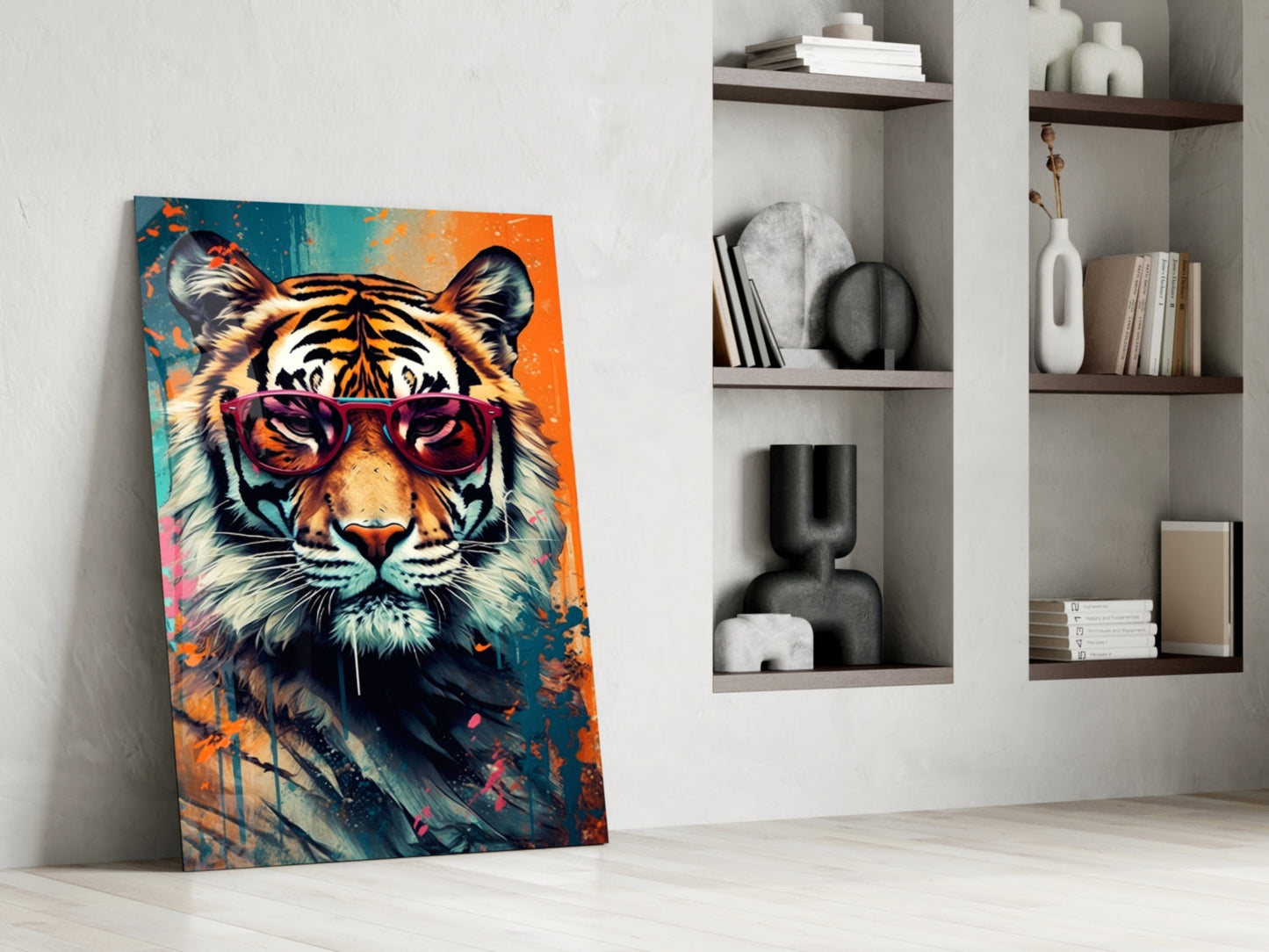 Cool Tiger Glass Wall Art || Designer Collection