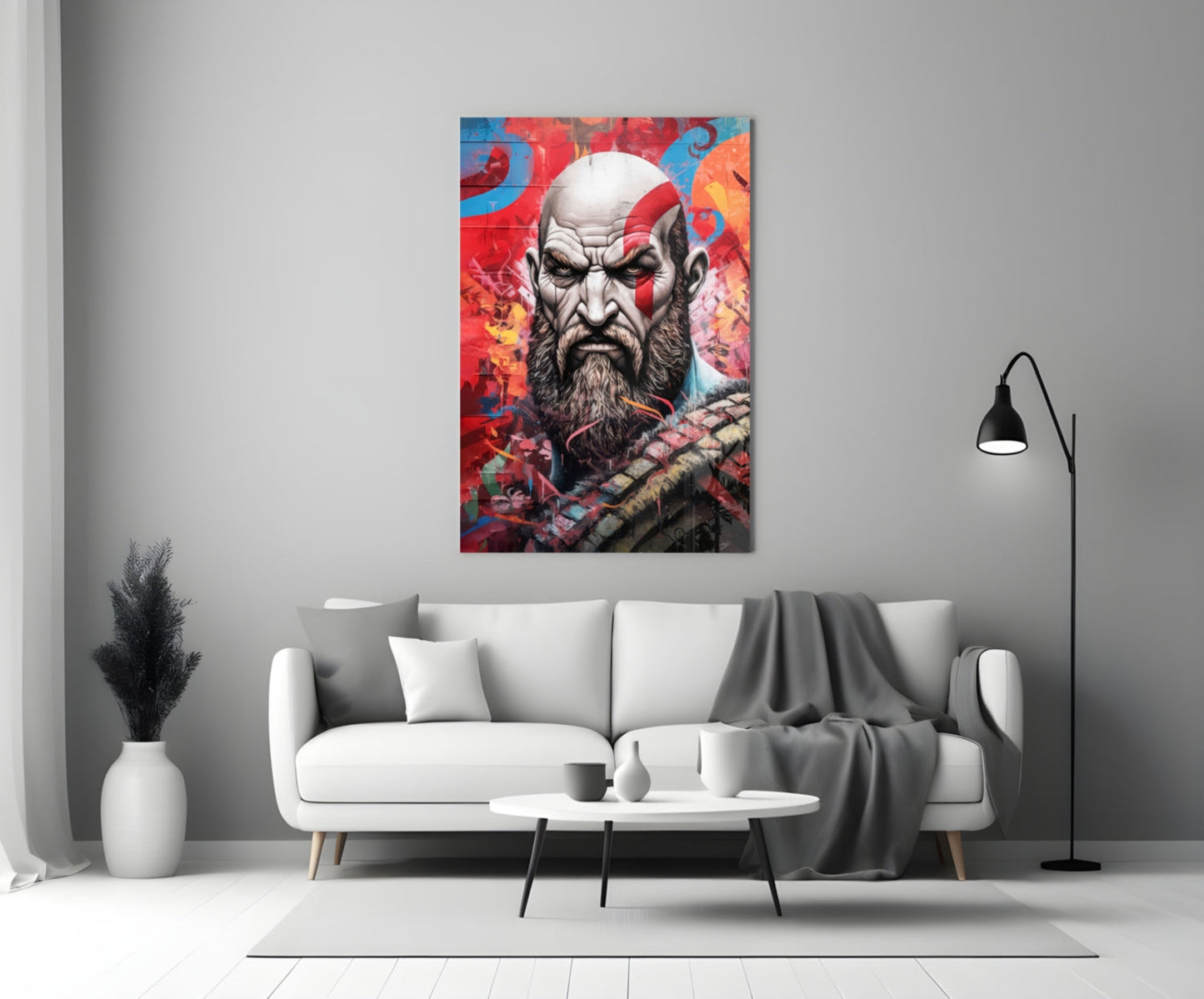 Kratos Glass Wall Art || Designer Collection