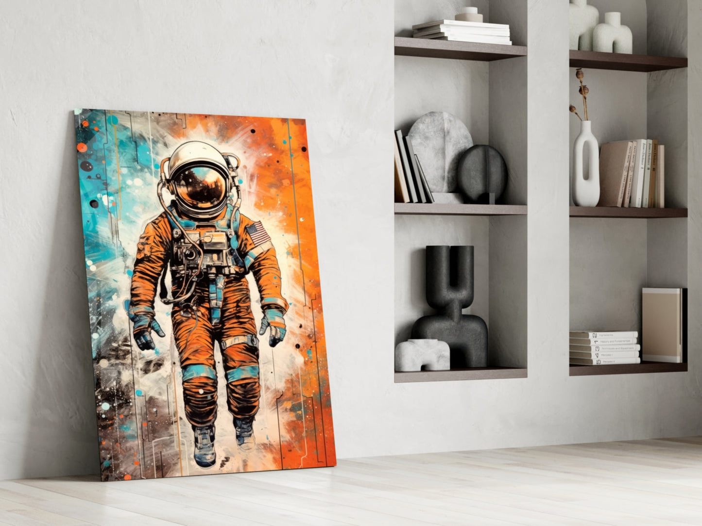 Astronaut Glass Wall Art || Designer Collection