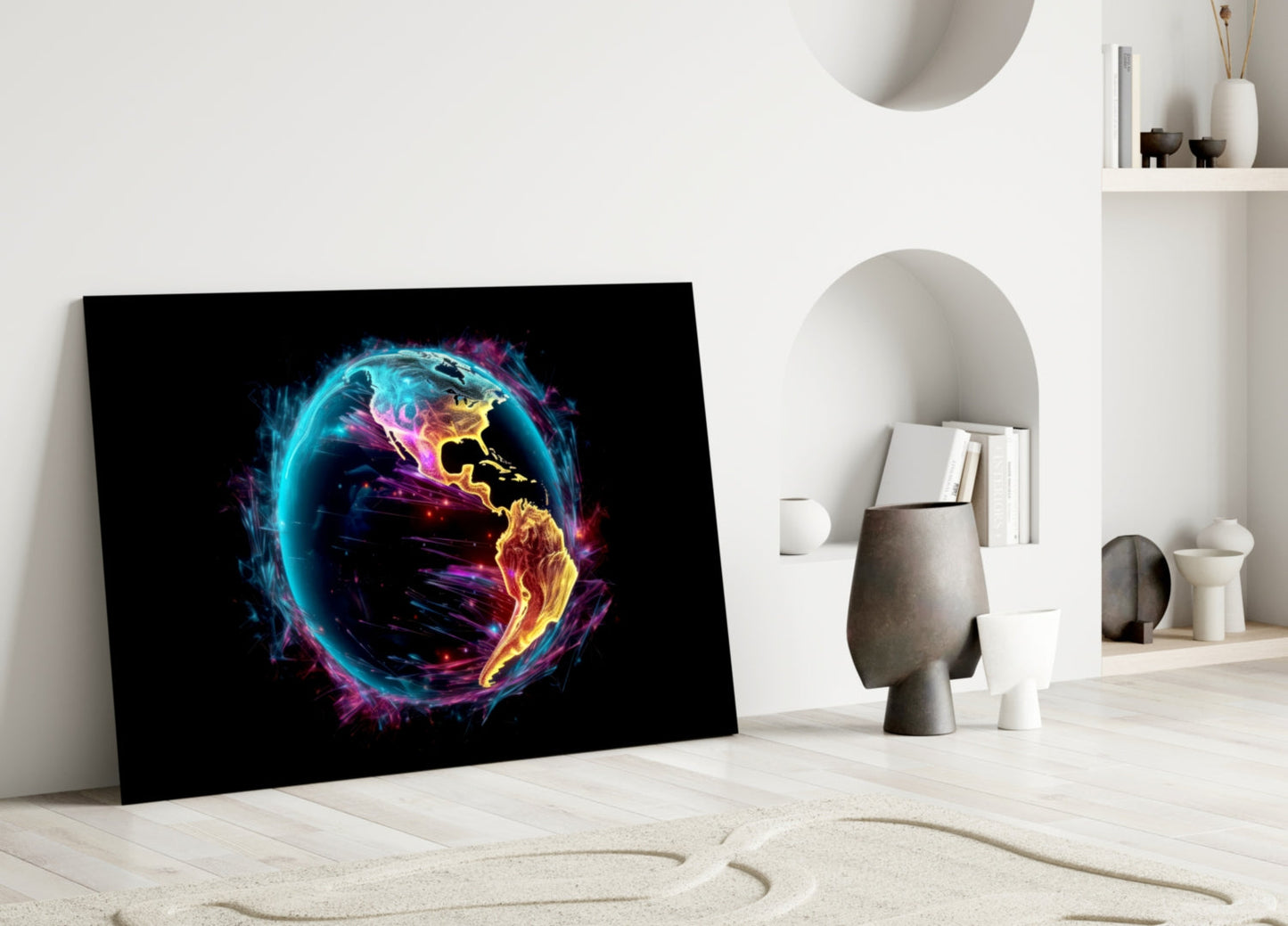 World Glass Wall Art || Designer Collection