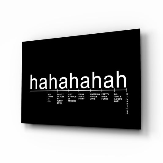 Laughter Analysis Glass Wall Art || Designer Collection
