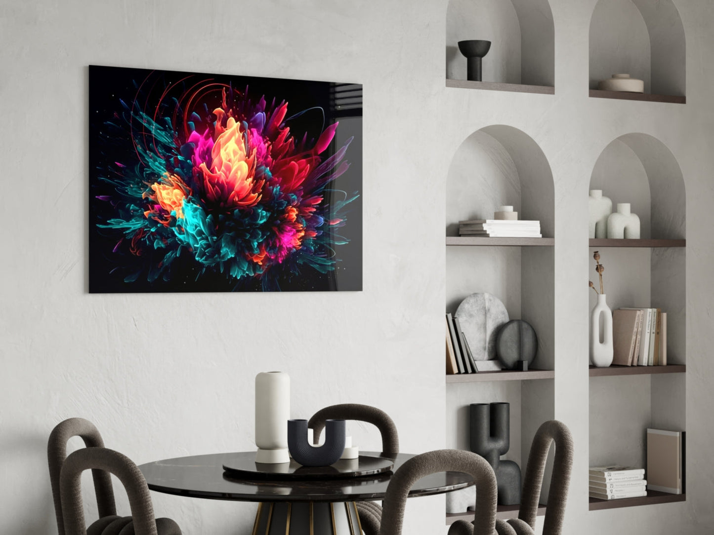 Color Explosion Glass Wall Art || Designer Collection