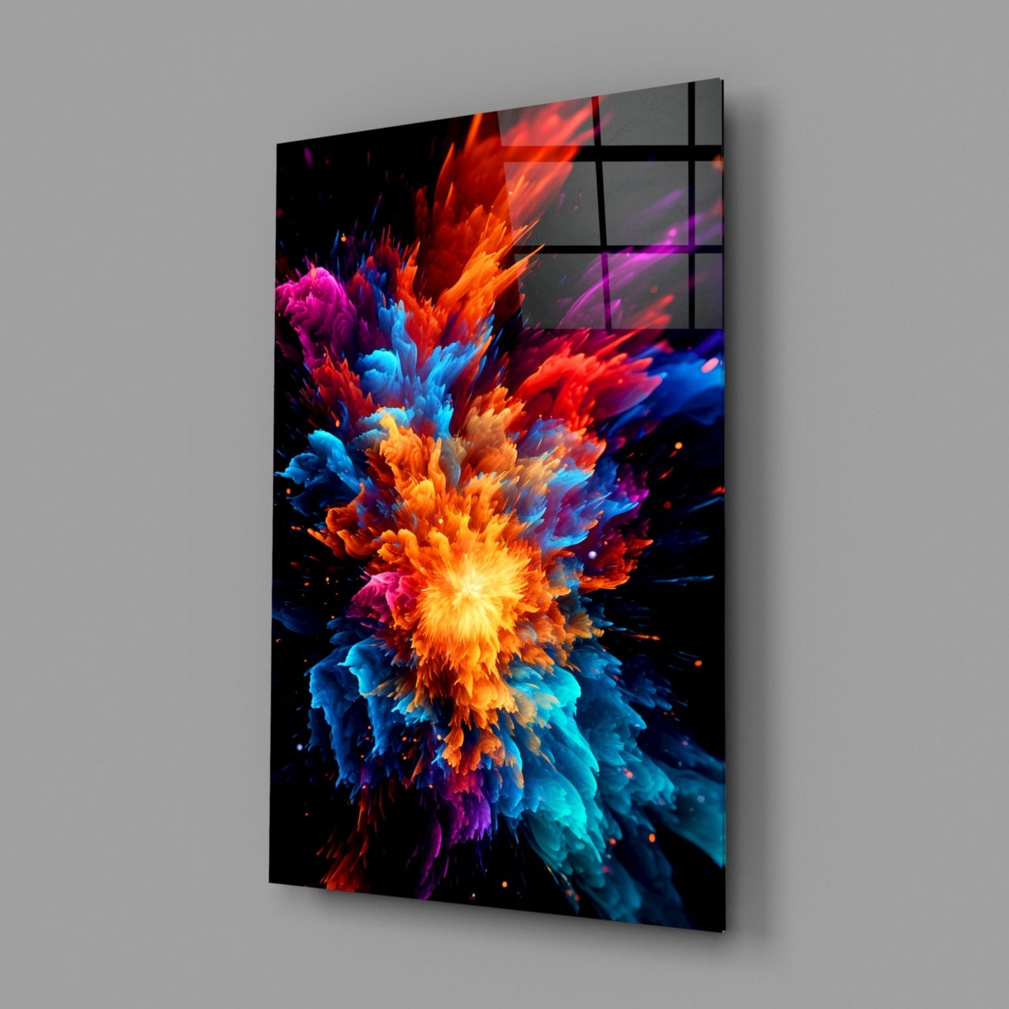 Color Flower Glass Wall Art || Designer Collection-1
