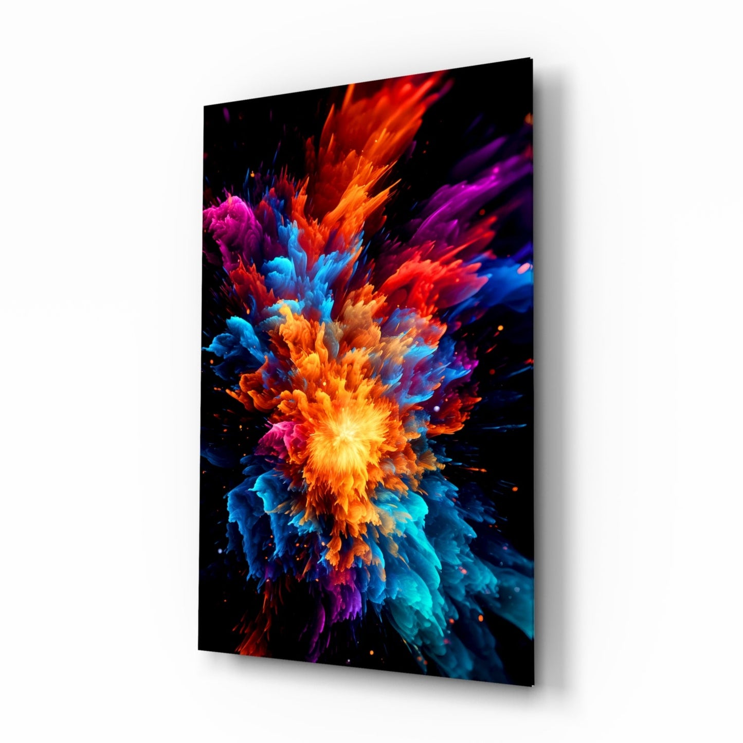 Color Flower Glass Wall Art || Designer Collection-0