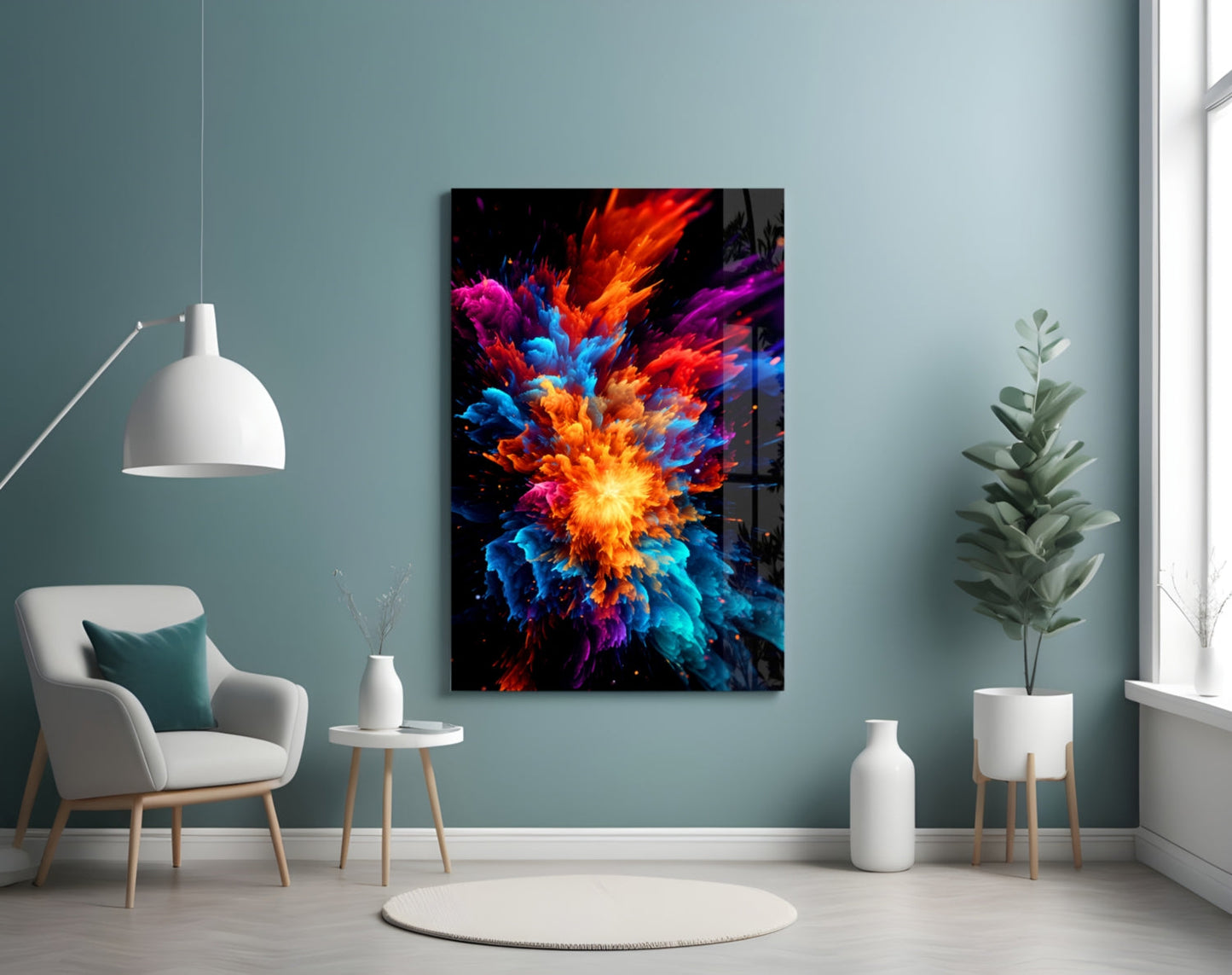 Color Flower Glass Wall Art || Designer Collection-3