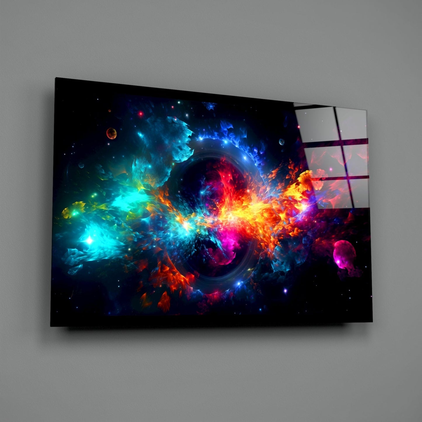 Colors of Space Glass Wall Art || Designer Collection