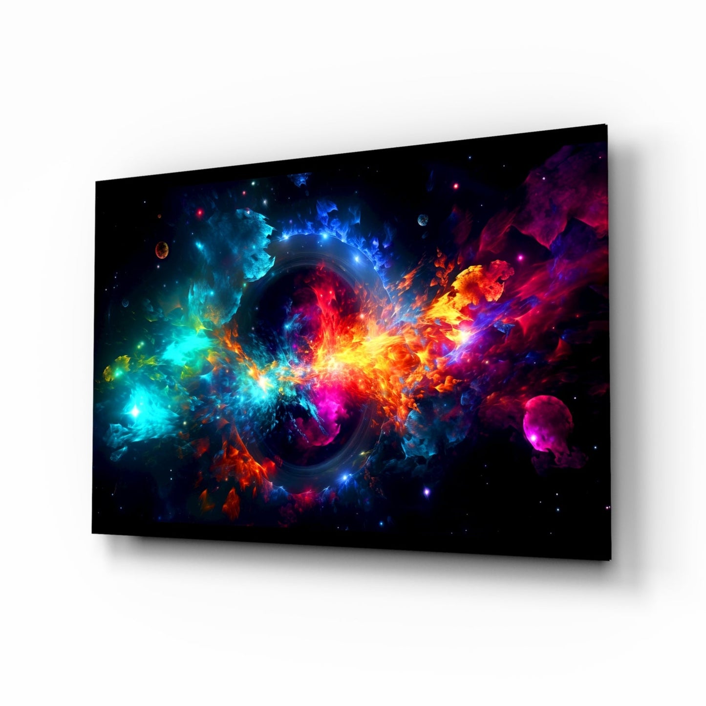 Colors of Space Glass Wall Art || Designer Collection
