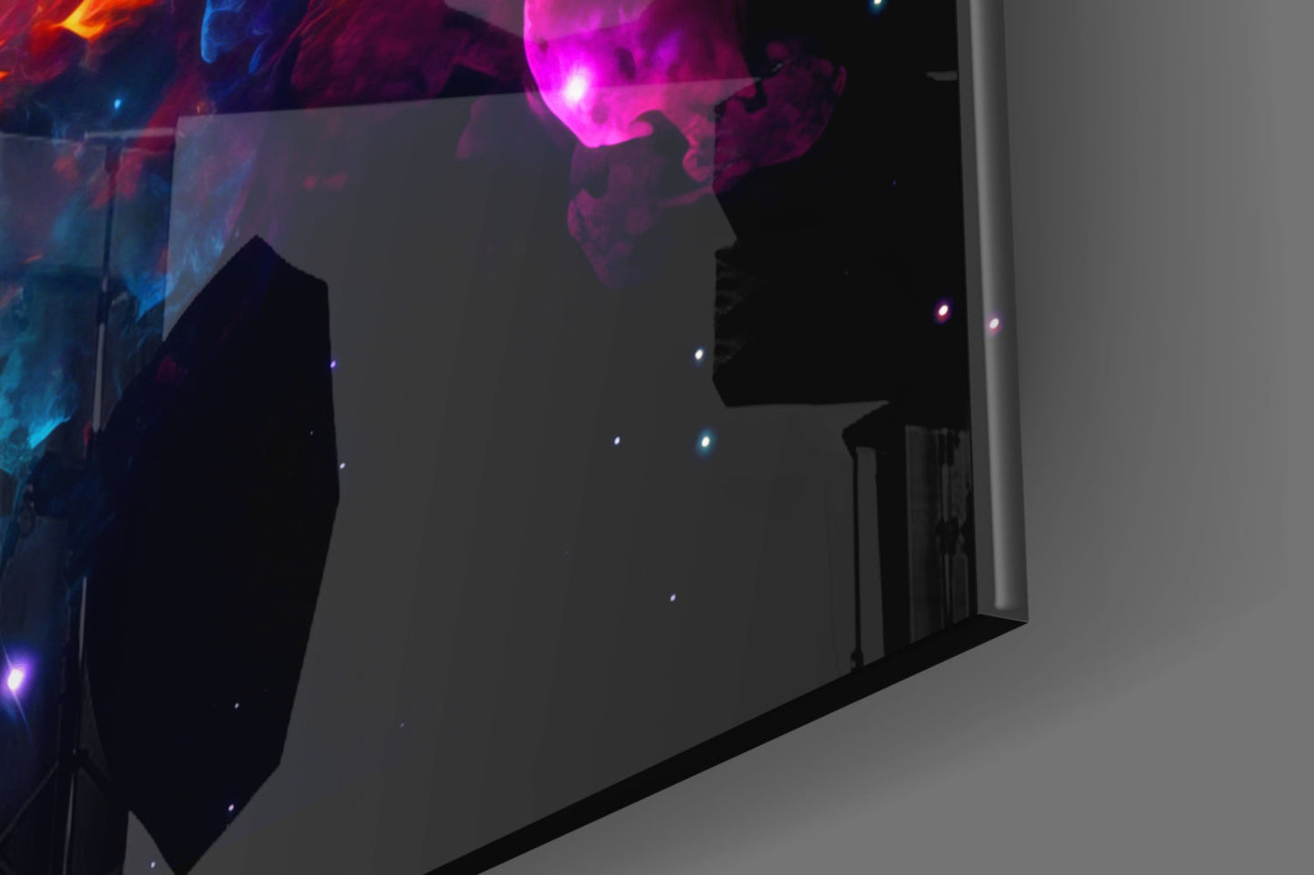 Colors of Space Glass Wall Art || Designer Collection