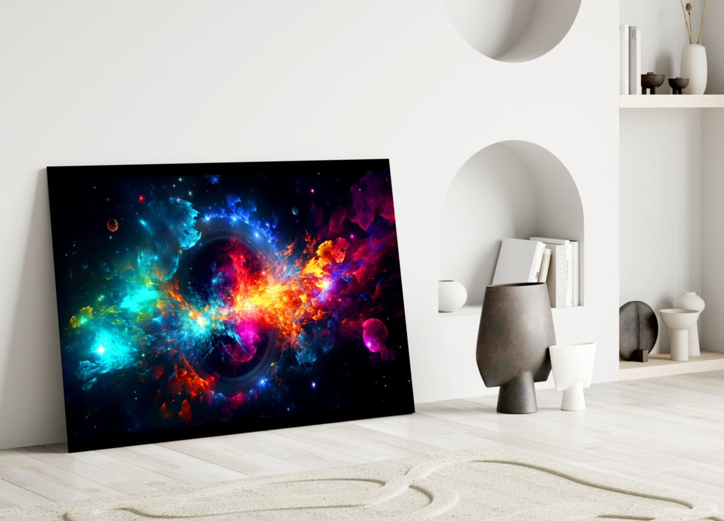 Colors of Space Glass Wall Art || Designer Collection