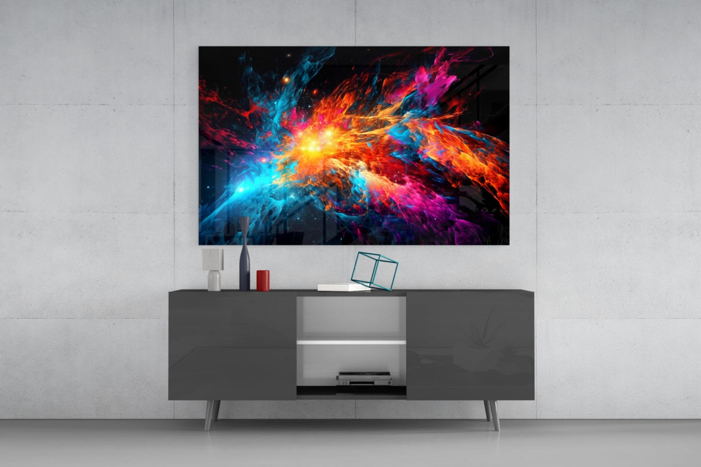 Colors of Space Glass Wall Art || Designer Collection