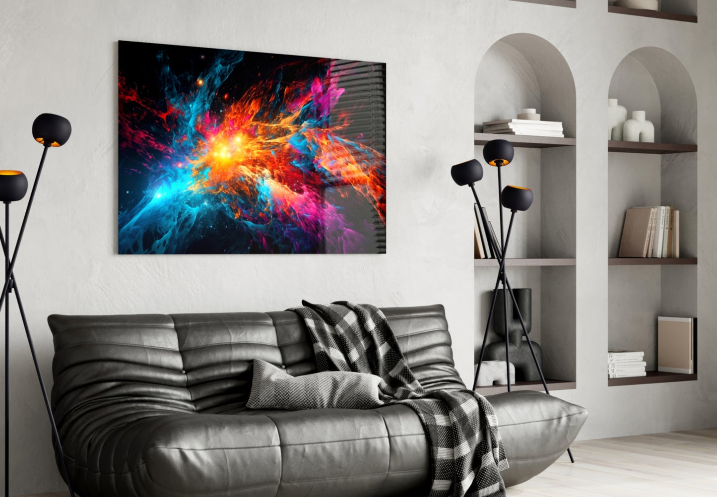 Colors of Space Glass Wall Art || Designer Collection