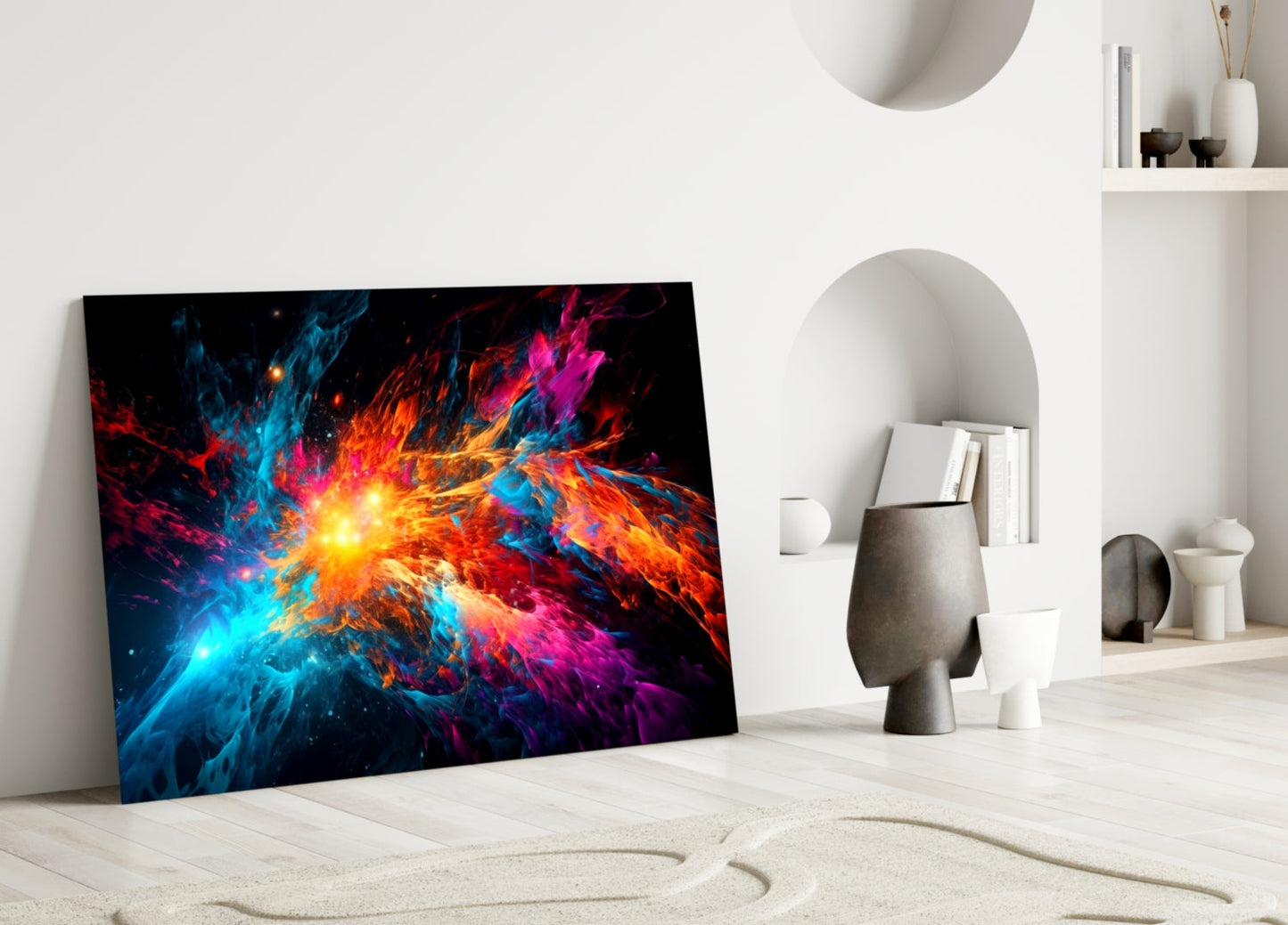 Colors of Space Glass Wall Art || Designer Collection