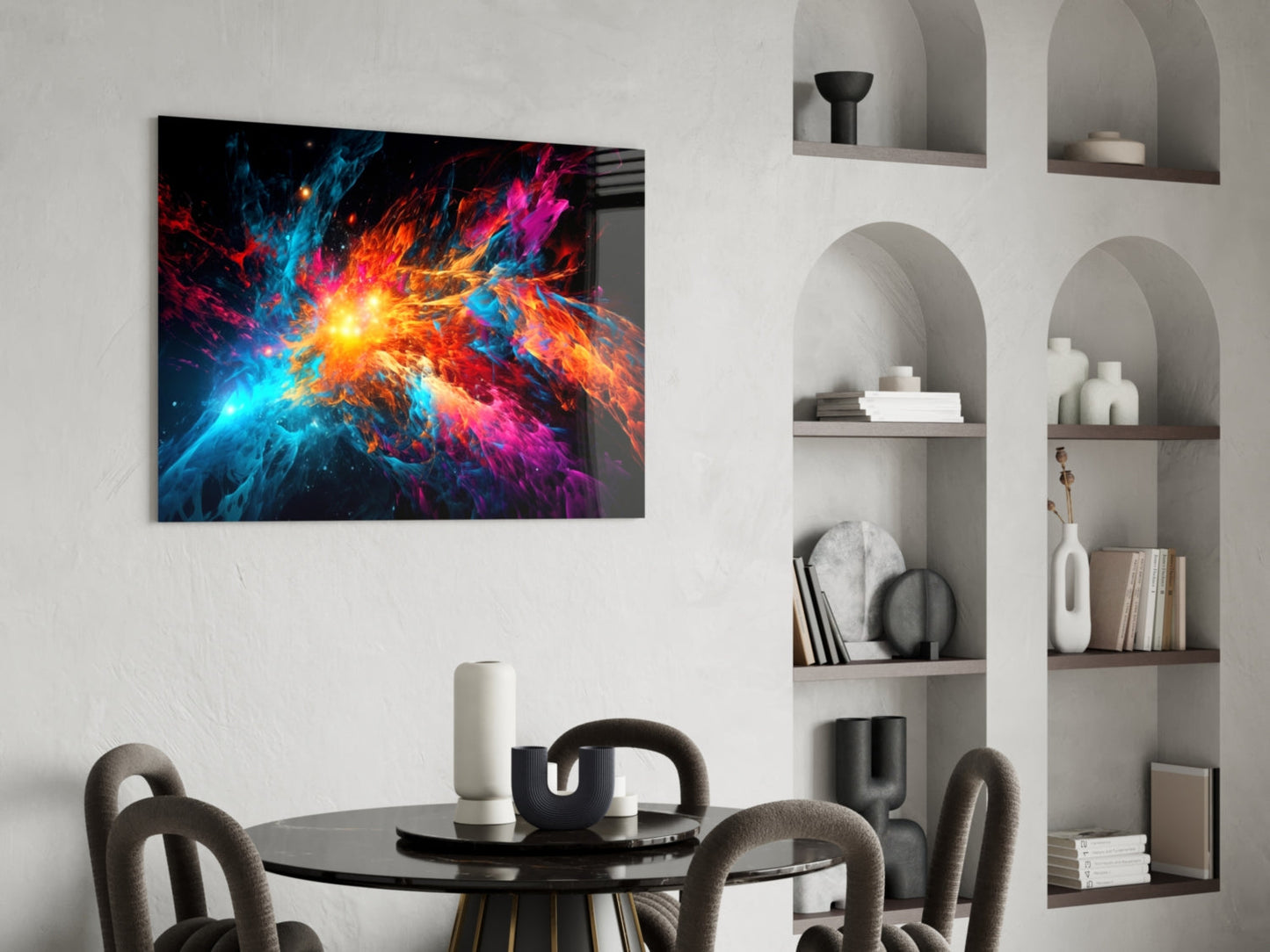 Colors of Space Glass Wall Art || Designer Collection