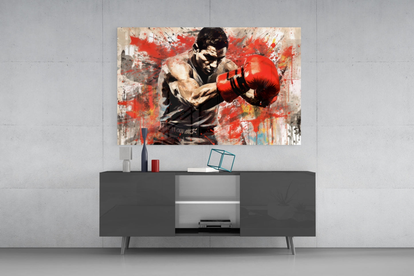 Boxing Glass Wall Art || Designer Collection