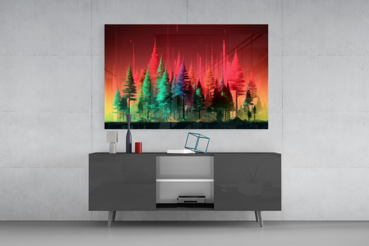 Forest of Colors Glass Wall Art || Designer Collection