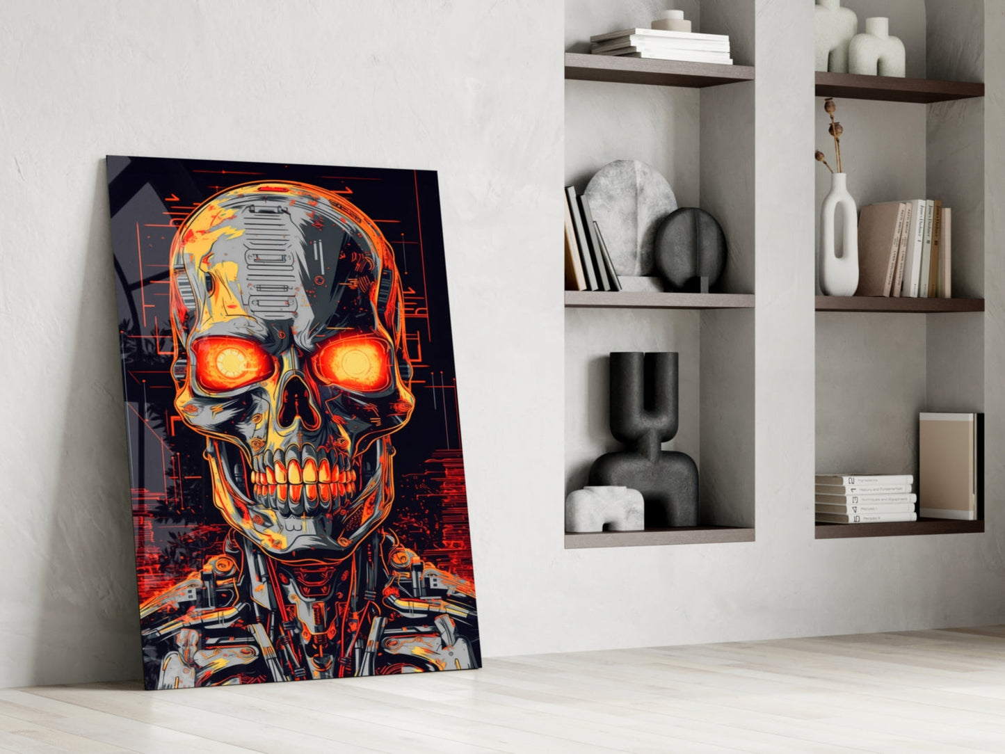 Mechanic Face Glass Wall Art || Designer Collection