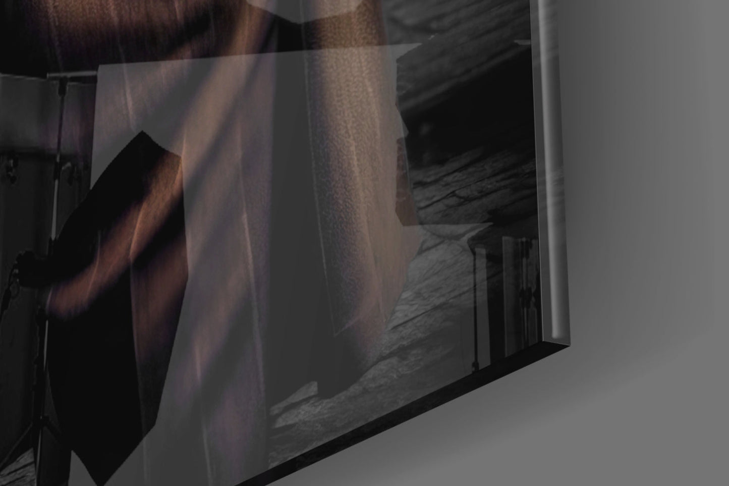 Bulldog in a Suit Glass Wall Art|| Designer's Collection