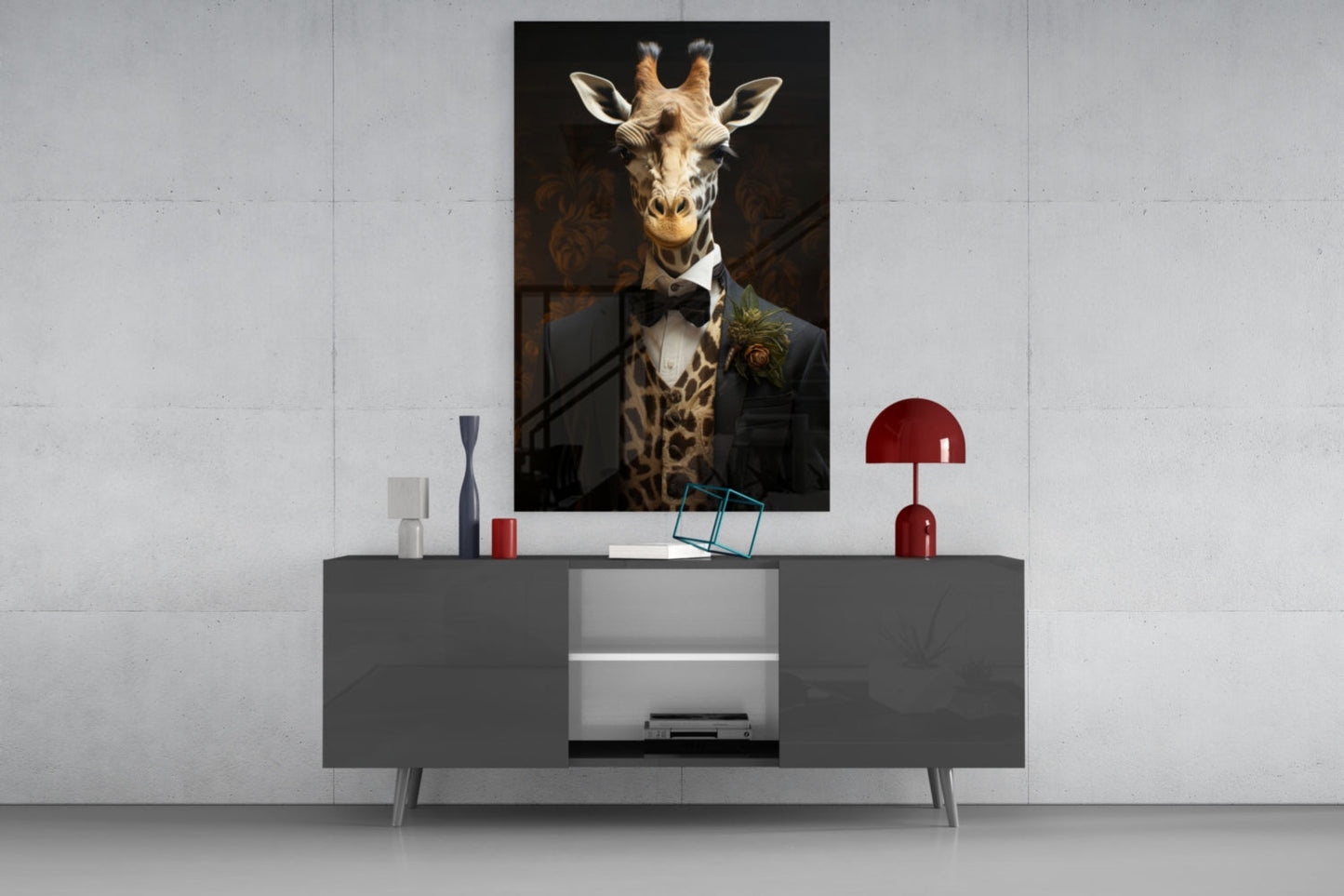 Gentleman Glass Wall Art|| Designer's Collection