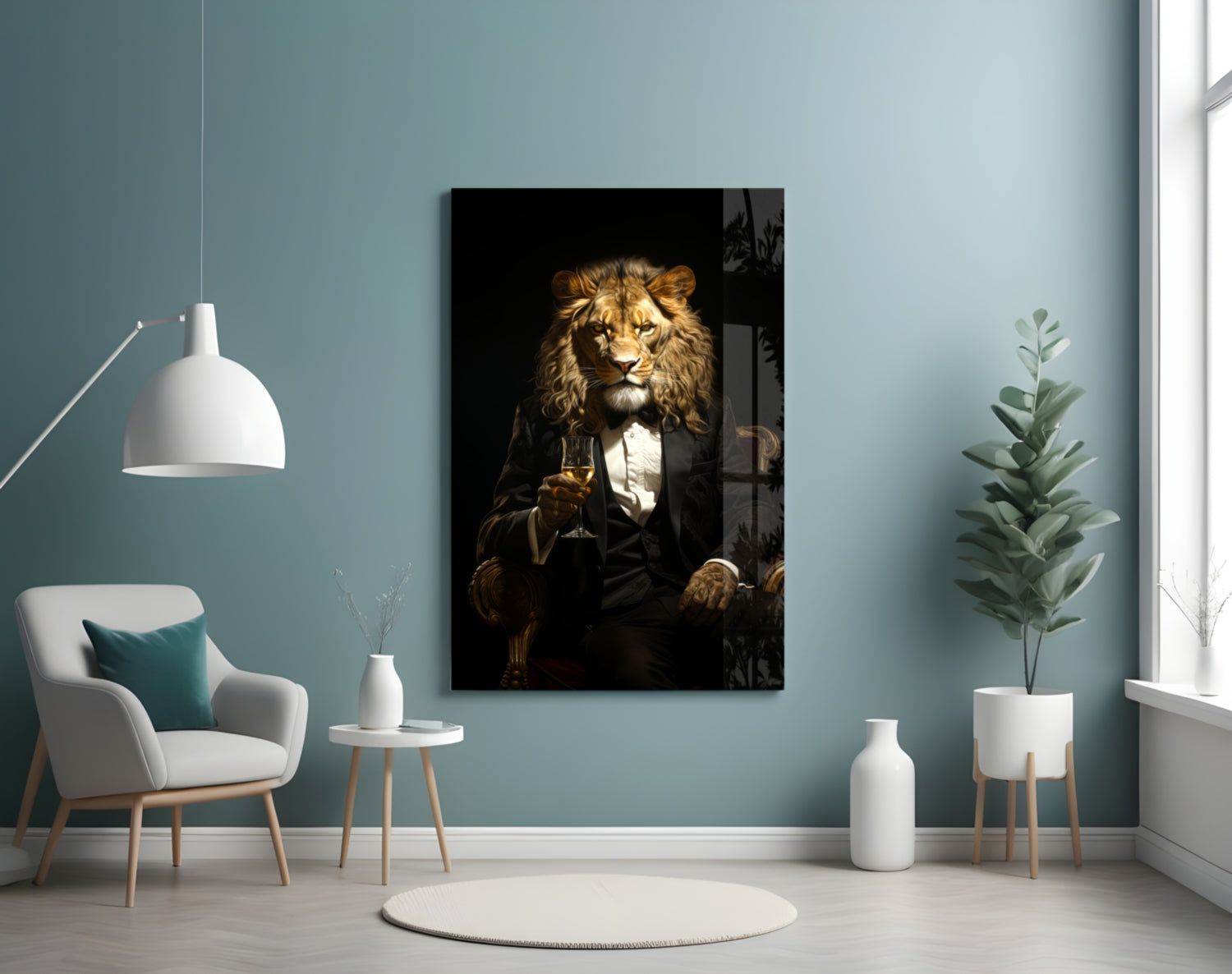 Gentleman Glass Wall Art|| Designer's Collection-3