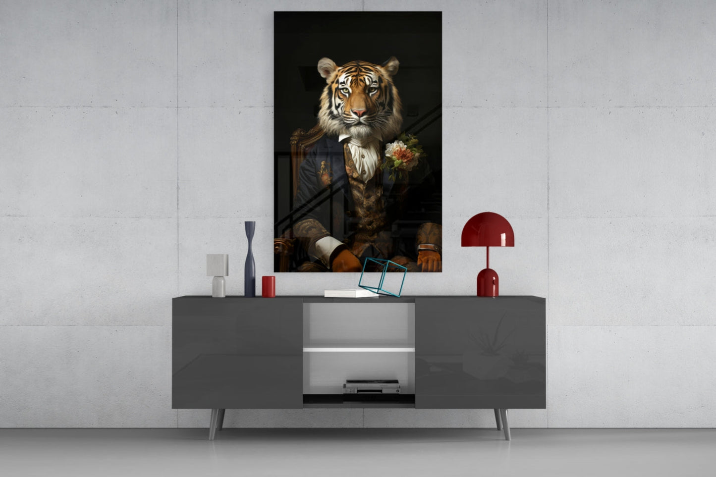 Gentleman Glass Wall Art|| Designer's Collection