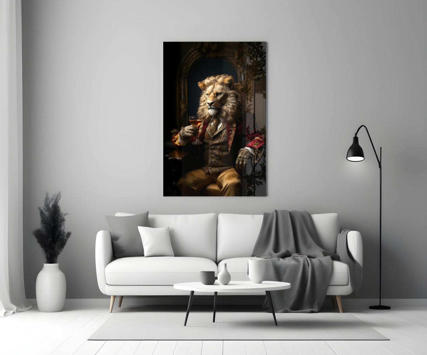 Gentleman Glass Wall Art|| Designer's Collection